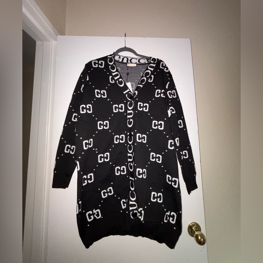 Gucci Monogram Black and White Cardigan
